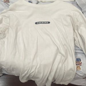 Supreme shirt white long sleeve